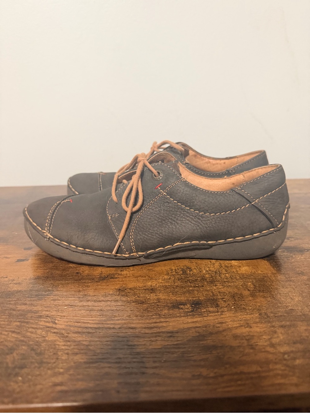 Josef Seibel Gray Leather Lace Up Comfort Shoes Women’s EU 37